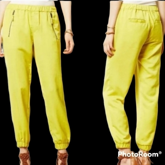 Anthropologie Hei Hei Harper Yellow Ankle pants rn#66170 - Picture 10 of 12